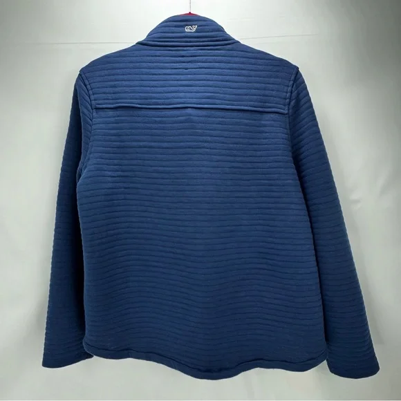 Vineyard Vines Womens 1/4 Snap Quilted Channel Placket Pullover Sweater Top Med - Picture 7 of 16